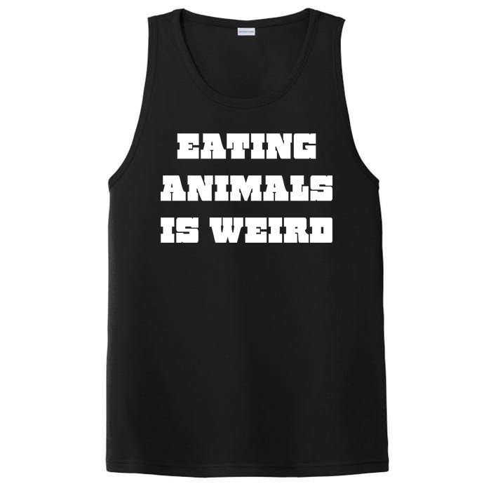 Eating Animals Is Weird Vegan Vegetarian Funny Parody PosiCharge Competitor Tank