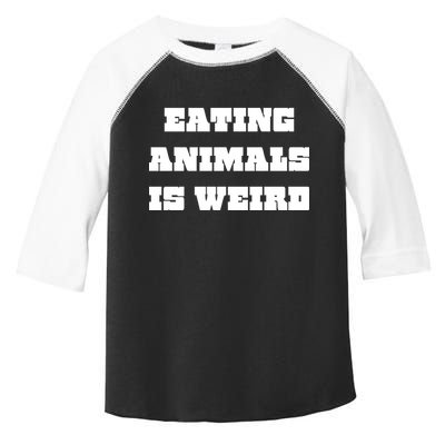 Eating Animals Is Weird Vegan Vegetarian Funny Parody Toddler Fine Jersey T-Shirt