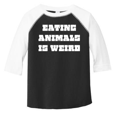 Eating Animals Is Weird Vegan Vegetarian Funny Parody Toddler Fine Jersey T-Shirt