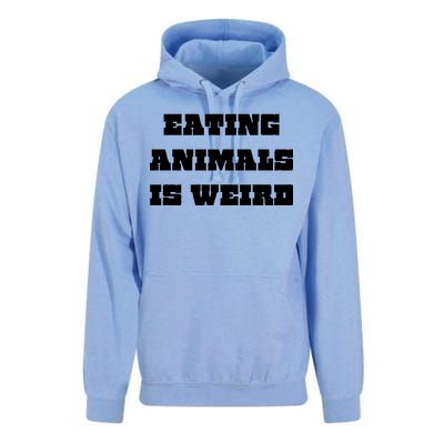 Eating Animals Is Weird Vegan Vegetarian Funny Parody Unisex Surf Hoodie