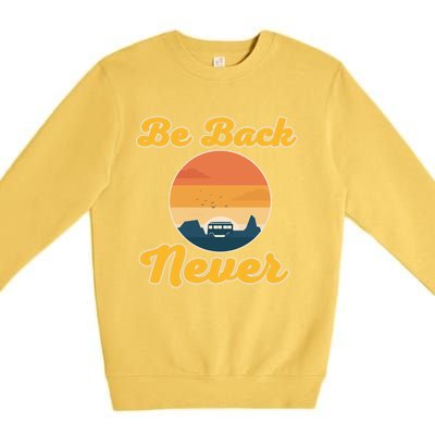 Enjoy A Vacation Sunset Scenic View Nature Family Holiday Meaningful Gift Premium Crewneck Sweatshirt