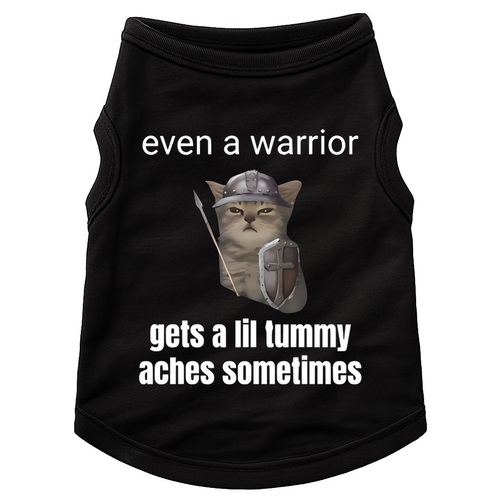 Even A Warrior Gets A Lil Tummy Aches Sometimes Doggie Tank
