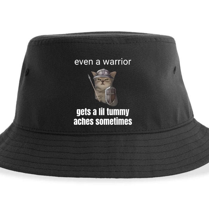 Even A Warrior Gets A Lil Tummy Aches Sometimes Sustainable Bucket Hat