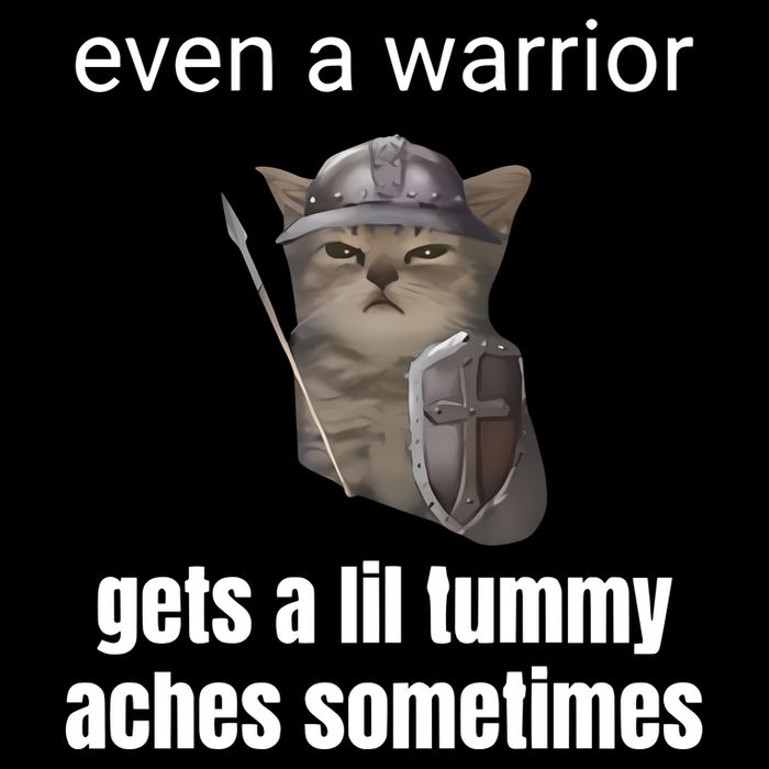 Even A Warrior Gets A Lil Tummy Aches Sometimes Sustainable Bucket Hat