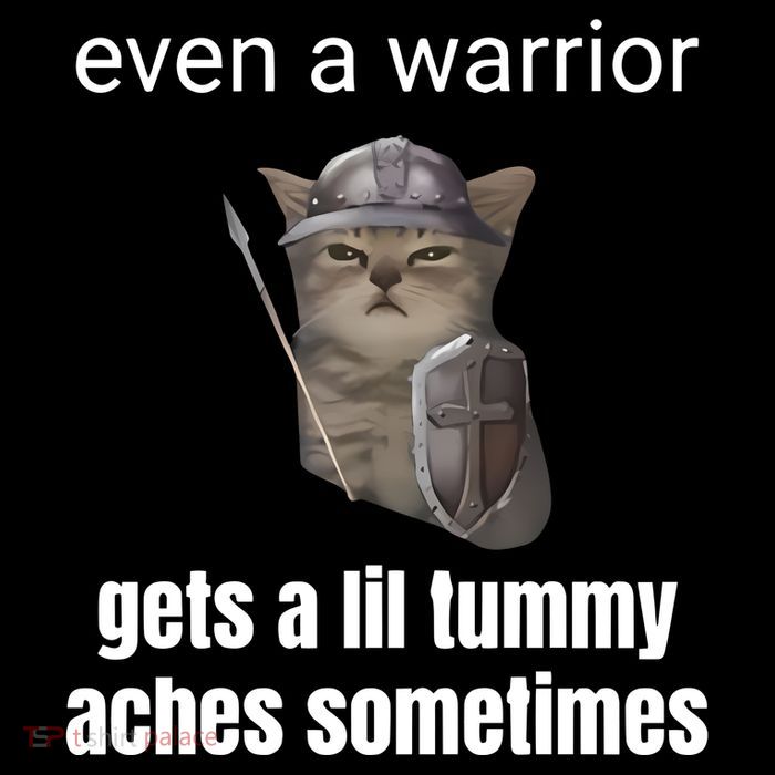 Even A Warrior Gets A Lil Tummy Aches Sometimes Drawstring Bag