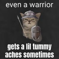Even A Warrior Gets A Lil Tummy Aches Sometimes Golf Towel