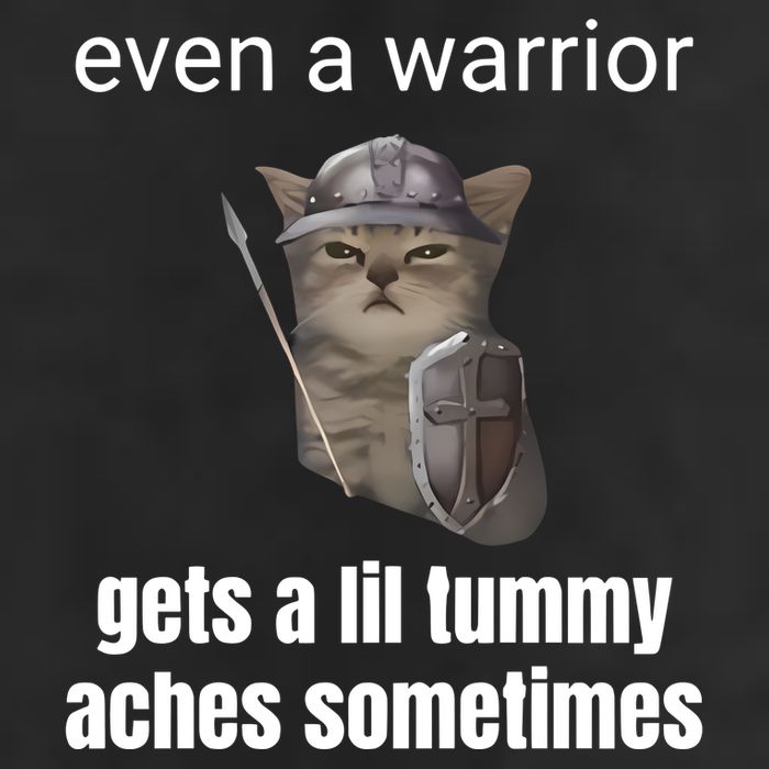 Even A Warrior Gets A Lil Tummy Aches Sometimes Golf Towel