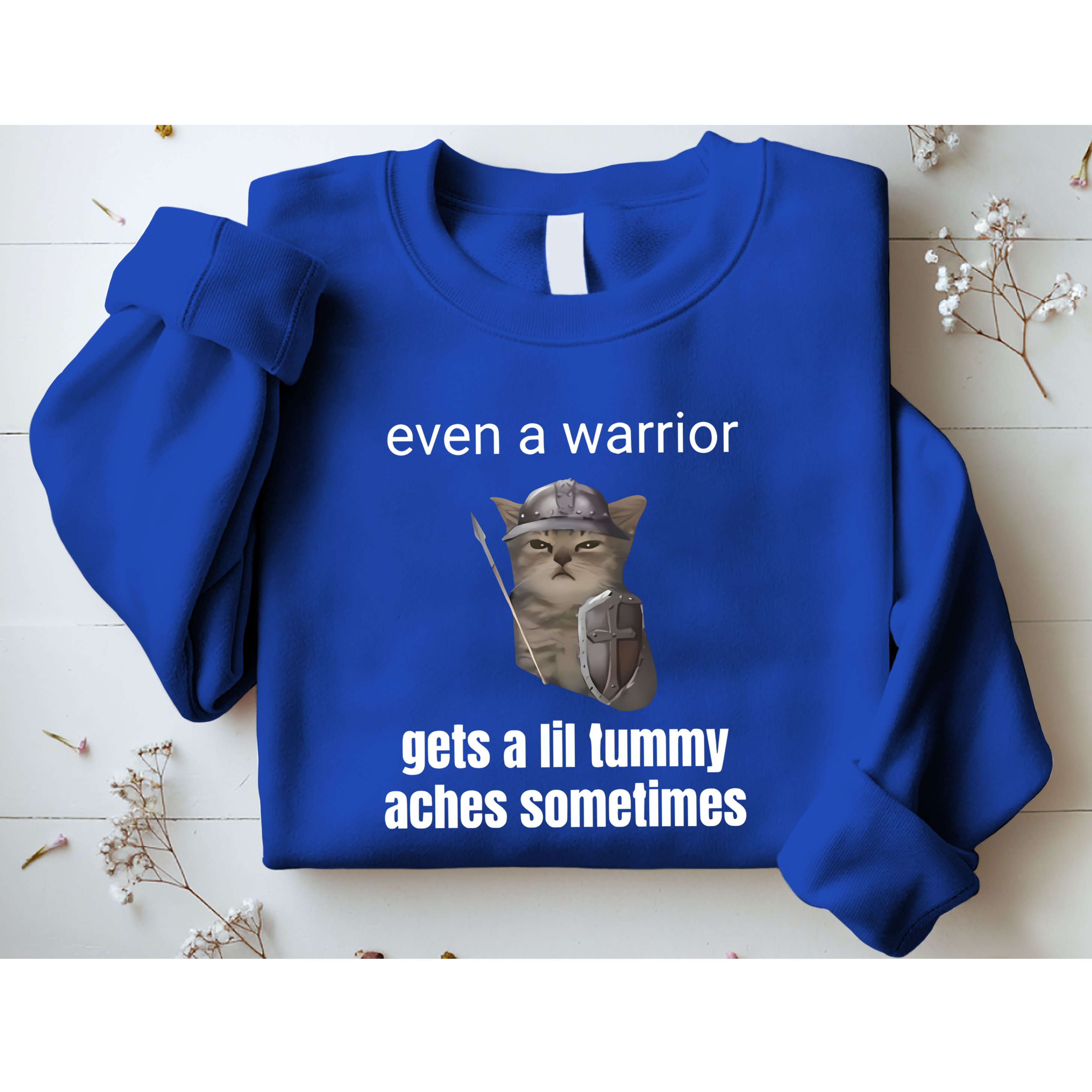 Even A Warrior Gets A Lil Tummy Aches Sometimes Sweatshirt