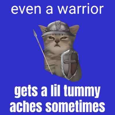 Even A Warrior Gets A Lil Tummy Aches Sometimes T-Shirt