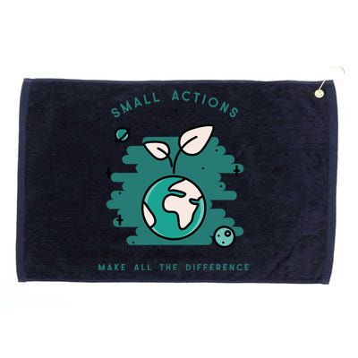 Earth And Wildlife Preservation Plant Design Global Warming Grommeted Golf Towel