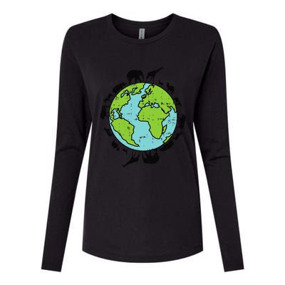 Earth Animals Wildlife Conservation Environ Talist Gift Womens Cotton Relaxed Long Sleeve T-Shirt