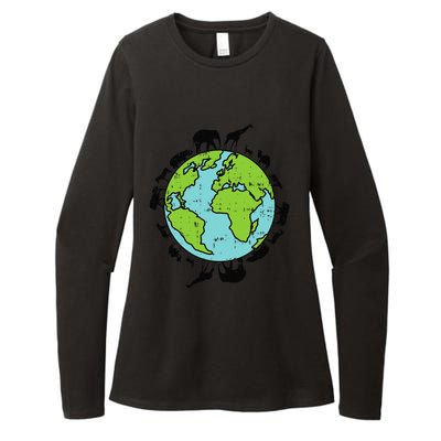 Earth Animals Wildlife Conservation Environ Talist Gift Womens CVC Long Sleeve Shirt