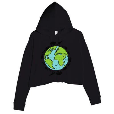 Earth Animals Wildlife Conservation Environ Talist Gift Crop Fleece Hoodie