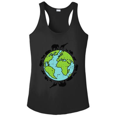 Earth Animals Wildlife Conservation Environ Talist Gift Ladies PosiCharge Competitor Racerback Tank