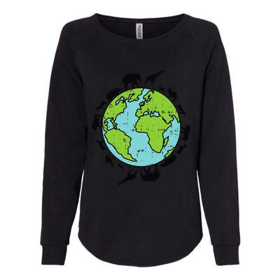 Earth Animals Wildlife Conservation Environ Talist Gift Womens California Wash Sweatshirt