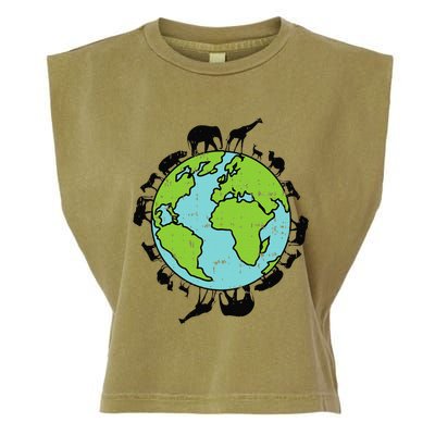 Earth Animals Wildlife Conservation Environ Talist Gift Garment-Dyed Women's Muscle Tee