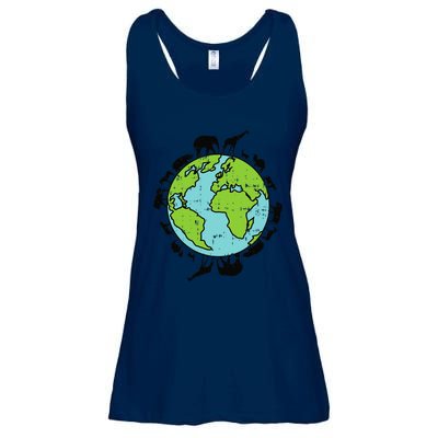 Earth Animals Wildlife Conservation Environ Talist Gift Ladies Essential Flowy Tank