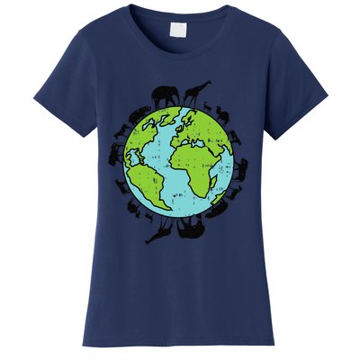 Earth Animals Wildlife Conservation Environ Talist Gift Women's T-Shirt