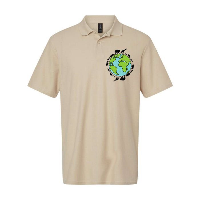 Earth Animals Wildlife Conservation Environ Talist Gift Softstyle Adult Sport Polo