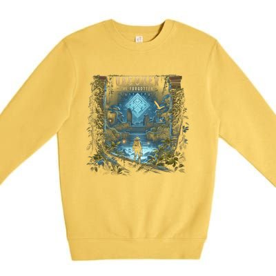 Explore Ancient With Uncover The Forgotten Archaeologist Gift Premium Crewneck Sweatshirt