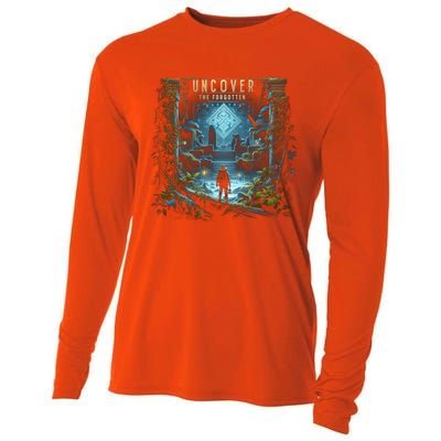 Explore Ancient With Uncover The Forgotten Archaeologist Gift Cooling Performance Long Sleeve Crew