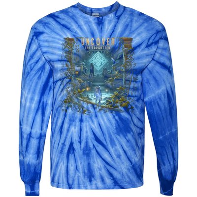 Explore Ancient With Uncover The Forgotten Archaeologist Gift Tie-Dye Long Sleeve Shirt