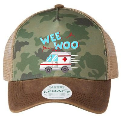 Ems Ambulance Wee Woo Paramedic Emt Gift Boo Boo Bus Legacy Tie Dye Trucker Hat
