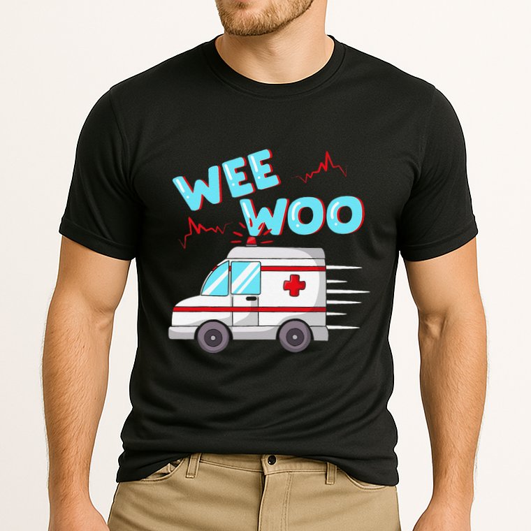 Ems Ambulance Wee Woo Paramedic Emt Gift Boo Boo Bus Performance Shirt