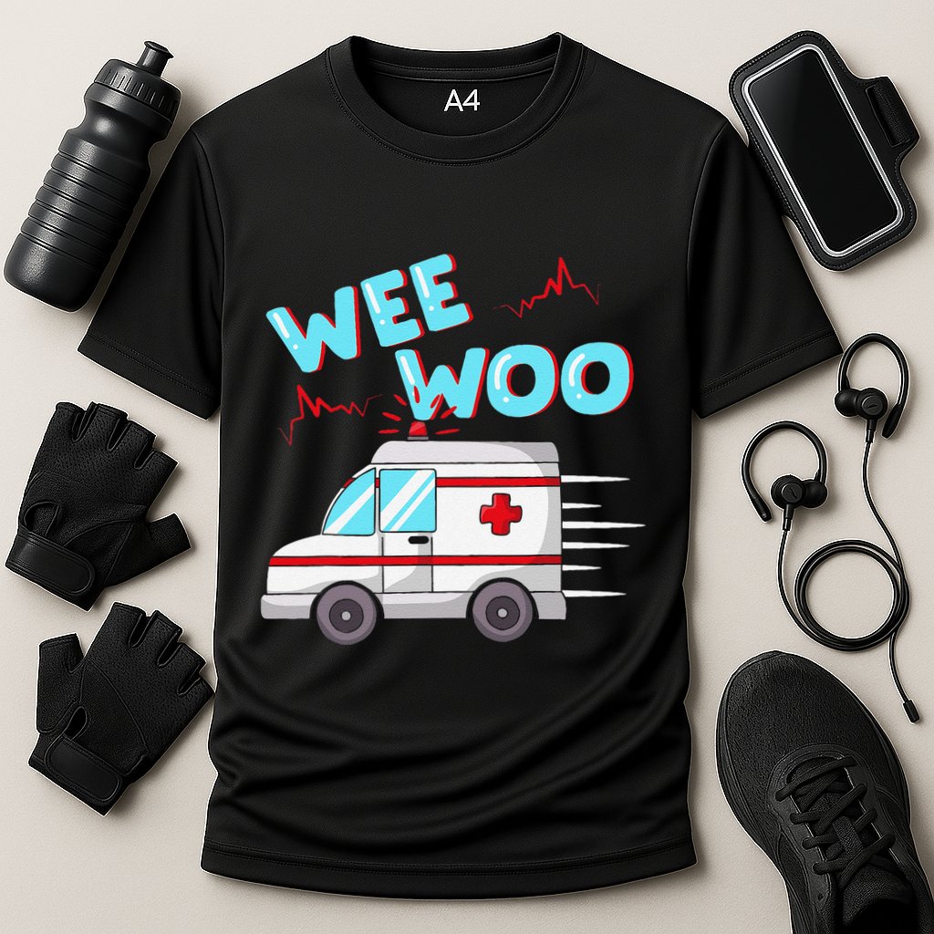 Ems Ambulance Wee Woo Paramedic Emt Gift Boo Boo Bus Performance Shirt