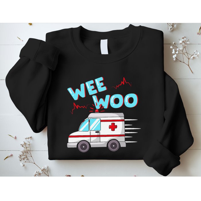 Ems Ambulance Wee Woo Paramedic Emt Gift Boo Boo Bus Sweatshirt