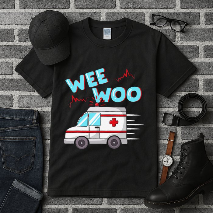 Ems Ambulance Wee Woo Paramedic Emt Gift Boo Boo Bus Tall T-Shirt