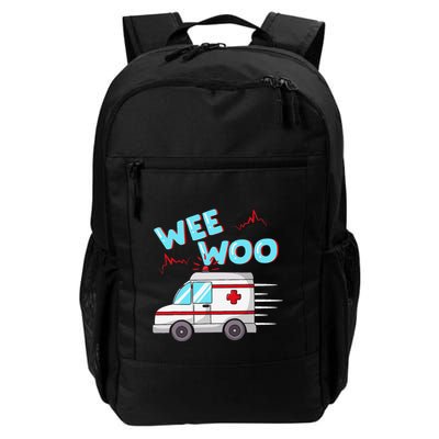 Ems Ambulance Wee Woo Paramedic Emt Gift Boo Boo Bus Backpack