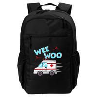 Ems Ambulance Wee Woo Paramedic Emt Gift Boo Boo Bus Backpack