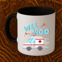 Ems Ambulance Wee Woo Paramedic Emt Gift Boo Boo Bus Mug