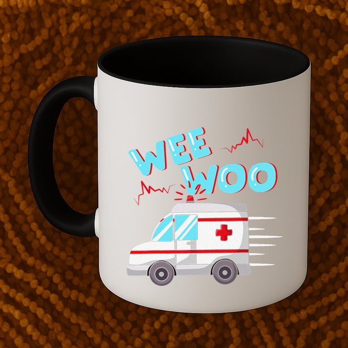 Ems Ambulance Wee Woo Paramedic Emt Gift Boo Boo Bus Mug