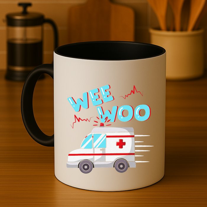 Ems Ambulance Wee Woo Paramedic Emt Gift Boo Boo Bus Mug