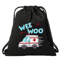 Ems Ambulance Wee Woo Paramedic Emt Gift Boo Boo Bus Drawstring Bag