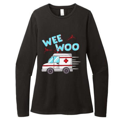 Ems Ambulance Wee Woo Paramedic Emt Gift Boo Boo Bus Womens CVC Long Sleeve Shirt