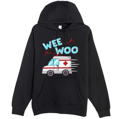 Ems Ambulance Wee Woo Paramedic Emt Gift Boo Boo Bus Premium Pullover Hoodie