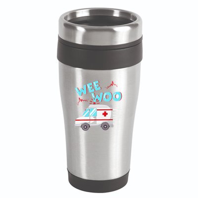 Ems Ambulance Wee Woo Paramedic Emt Gift Boo Boo Bus 16oz Travel Tumbler