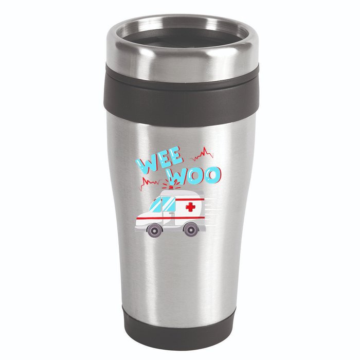 Ems Ambulance Wee Woo Paramedic Emt Gift Boo Boo Bus 16oz Travel Tumbler