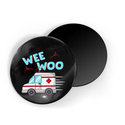 Ems Ambulance Wee Woo Paramedic Emt Gift Boo Boo Bus Magnet