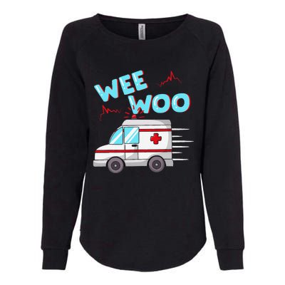 Ems Ambulance Wee Woo Paramedic Emt Gift Boo Boo Bus Womens California Wash Sweatshirt