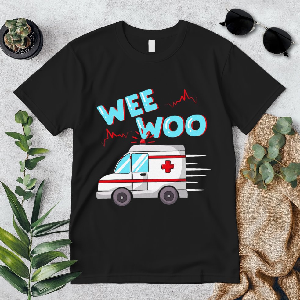 Ems Ambulance Wee Woo Paramedic Emt Gift Boo Boo Bus Premium T-Shirt