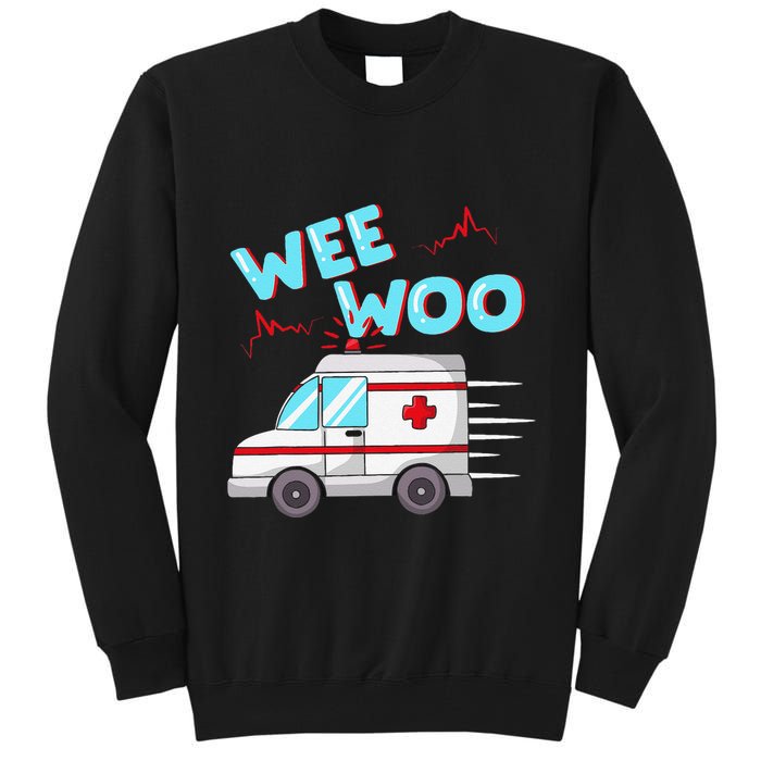 Ems Ambulance Wee Woo Paramedic Emt Gift Boo Boo Bus Tall Sweatshirt