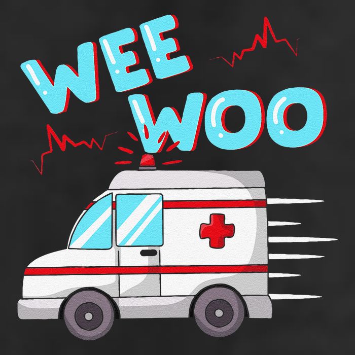 Ems Ambulance Wee Woo Paramedic Emt Gift Boo Boo Bus 25L Jumbo Tote