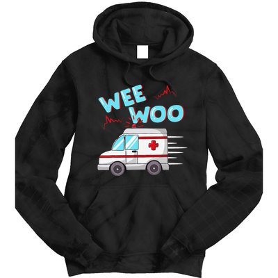 Ems Ambulance Wee Woo Paramedic Emt Gift Boo Boo Bus Tie Dye Hoodie