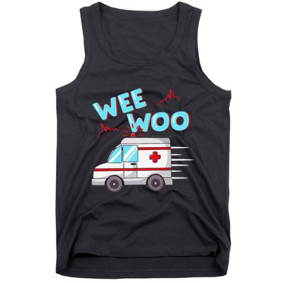 Ems Ambulance Wee Woo Paramedic Emt Gift Boo Boo Bus Tank Top