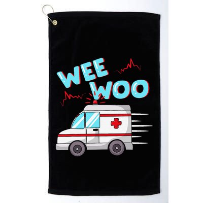 Ems Ambulance Wee Woo Paramedic Emt Gift Boo Boo Bus Golf Towel