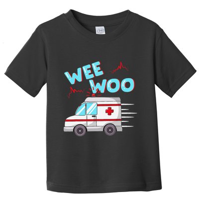 Ems Ambulance Wee Woo Paramedic Emt Gift Boo Boo Bus Toddler T-Shirt